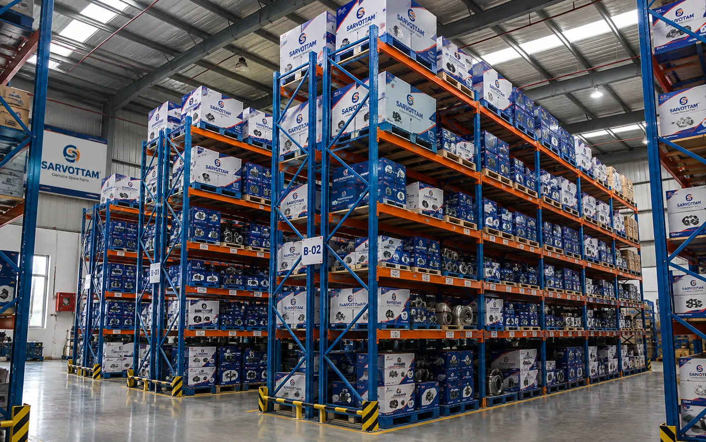Sarvottam warehouse pallet racking, aisle B-02